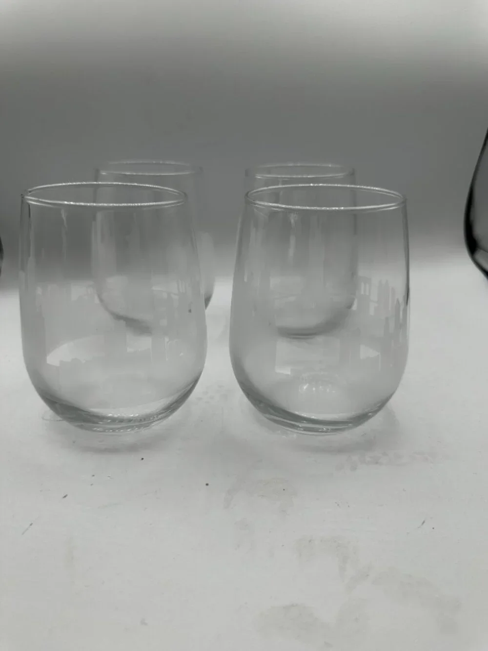 NEW Urban & Etched New York City Etched Stemless Wine Glass - Set of 4